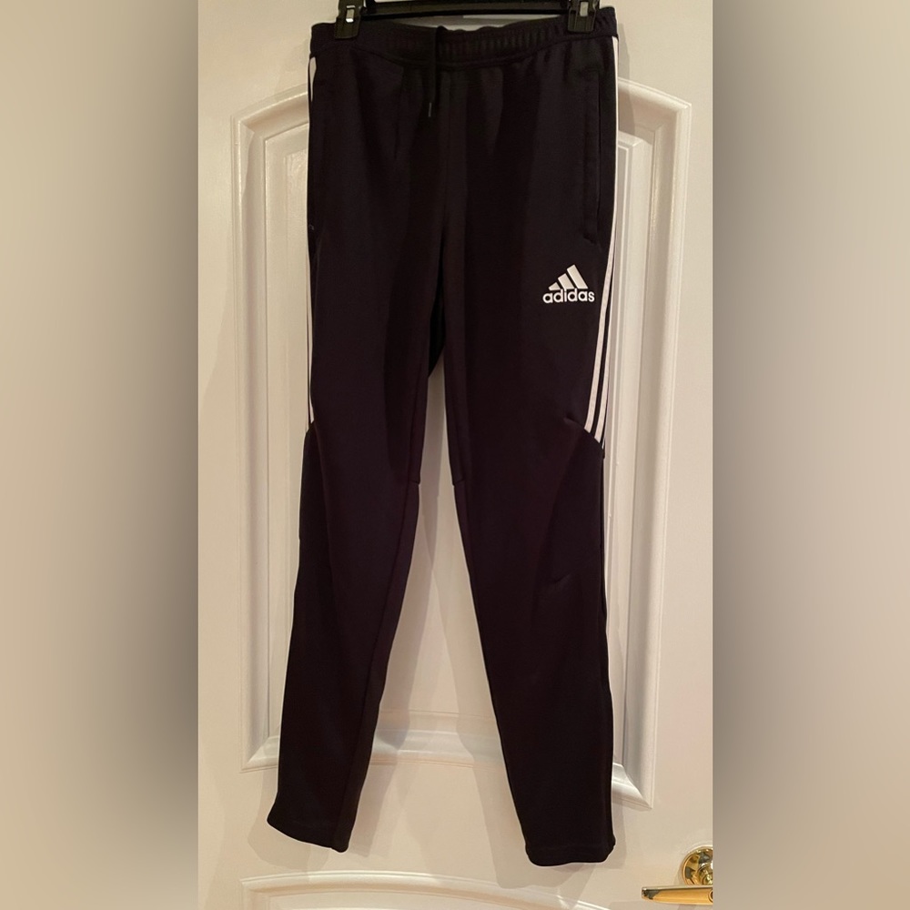 Men’s Adidas Tiro size M black with white stripe with Climacool fabric